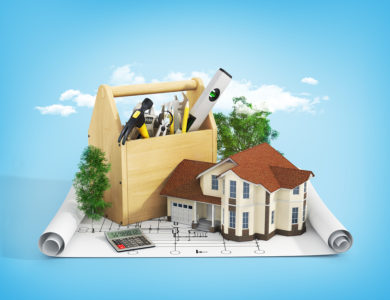 Concept Of Repair And Building House. Repair And Construction Of