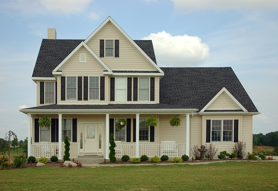 Farm house with a new roof.