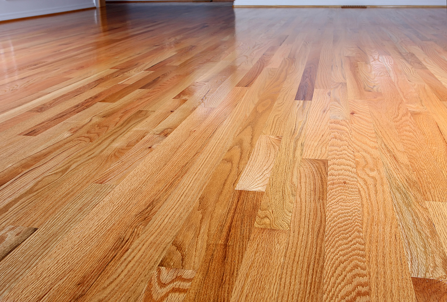 Interior of a home with refinished hardwood floors.