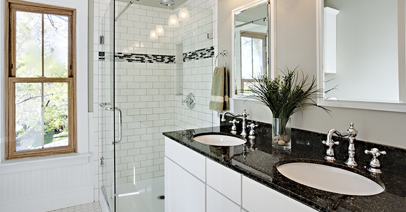 bathroom remodel with dual sink